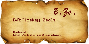Bölcskey Zsolt névjegykártya