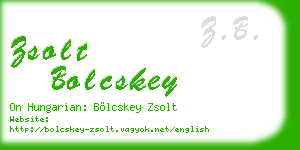 zsolt bolcskey business card